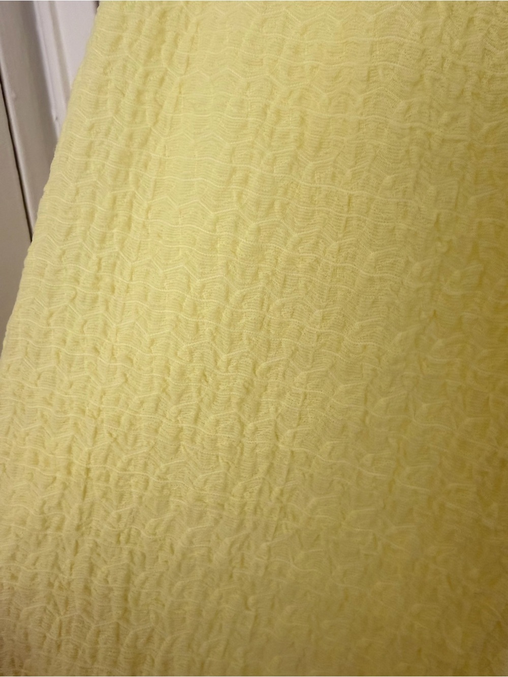 Sophie Rue Butter Yellow Ruched Drawstring Crop Top - Picture 4 of 4